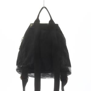 Salvatore Ferragamo ガンチーニ リュックサック デイパック ナップサック ナイロン レザー ロゴ チャーム ベルト 黒 ブラック