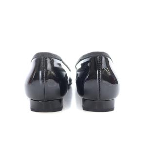 Salvatore Ferragamo マイフェラガモ My Ferragamo フラットシューズ パンプス ラウンドトゥ エナメル 4 21cm 黒 ブラック