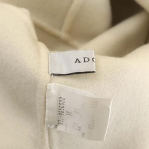 ADORE 2TONE リバーストール付きジャケット スナップボタン カシミヤ混 36 ライトグレー アイボリー