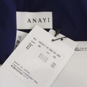ANAYI 23AW ミニドットティアードボウタイ ワンピース ロング ノースリーブ 36 ブラック パープル