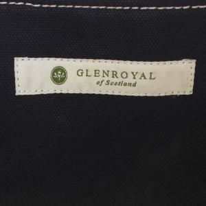 GLENROYAL トートバッグ ハンドバッグ キャンバス レザー 白 ホワイト 紺 ネイビー