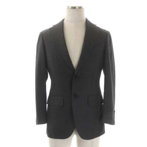 Brilla per il gusto スーツ セットアップ 上下 テーラードジャケット ウールシルク 3B 総裏地 パンツ スラックス ダブル裾 42 チャコールグレー