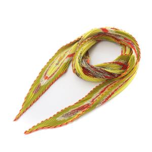 プリーツカレ 90 PAPEROLE 馬車と貴族 シルクスカーフ イエロー