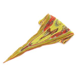 HERMES プリーツカレ 90 PAPEROLE 馬車と貴族 シルクスカーフ イエロー