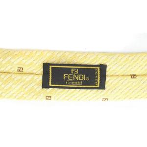 FENDI FFロゴ シルク ネクタイ 黄色 イエロー