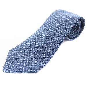 ガンチーニ シルク ネクタイ 総柄 紺 ネイビー