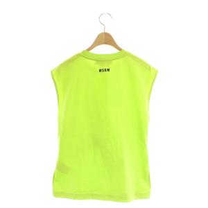 MSGM Sleeveless T shirt with tulle detail チュールTシャツ カットソー ノースリーブ S 緑