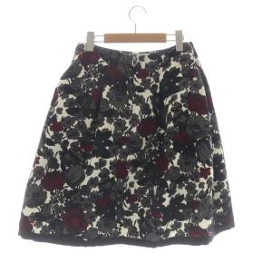 M'S GRACY 花柄 ひざ丈 フレアスカート タック 40 マルチカラー