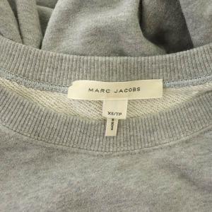 MARC JACOBS スウェットワンピース ミニ 七分袖 スタッズ プリント コットン XS グレー
