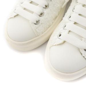 GRACE CONTINENTAL CORSO ROMA スパンスニーカー スパンコール 37 23.5cm ホワイト 0520172109