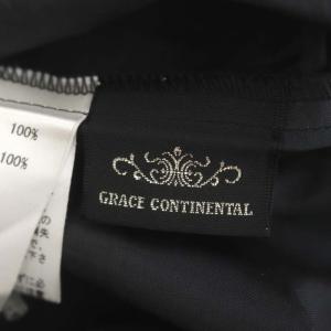 GRACE CONTINENTAL ボタニカルペイントスカート ロング マキシ丈 プリーツ 花柄 36 黒 マルチカラー ブラック