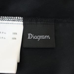 Diagram GRACE CONTINENTAL 21SS ドットベルトワンピース ロング マキシ丈 ノースリーブ ウエストリボン付き 36 黒 白 ブラック ホワイト