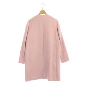 Chesty ノーカラースプリングコート ロング ビジュー 0 ピンク
