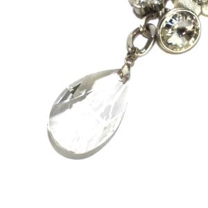 ANTEPRIMA バックチャーム フラワーストーン クリスタル ラインストーン レザー グレー