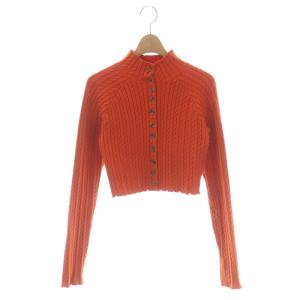 22AW 2WAY MINI CABLE KNIT CARDIGAN ニットカーディガン ケーブル編み クロップド丈 長袖