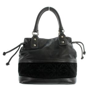 LOEWE アナグラム ハンドバッグ レザー ブラック