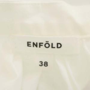 ENFOLD ブラウス 長袖 チュニック丈 スキッパー 38 白 ホワイト