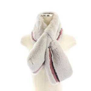 ティペット マフラー 毛皮 ファー グレー