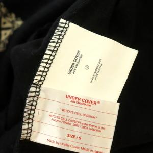 UNDERCOVER ニット カットソー ノースリーブ 総柄 コットン S 黒 ベージュ ブラック