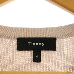 Theory TOLEDO SS SLEEK COTTON 半袖サマーニット カットソー コットン混 M ピンク