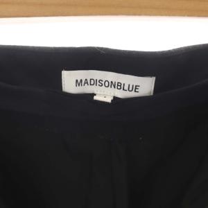 MADISONBLUE BAGGY SLACKS FLANNEL バギー スラックス パンツ ワイド ウール センタープレス 01 ダークグレー