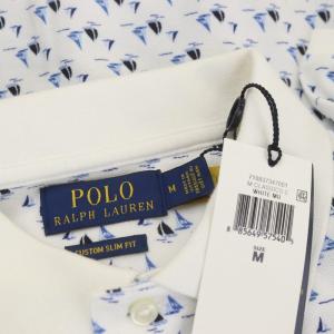 POLO RALPH LAUREN CLASSICS 2 総柄ポロシャツ 半袖 M 白 青 黒