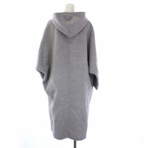 PRADA ヴァージンウールカシゴラコート フーテッド ジップアップ 36 グレー