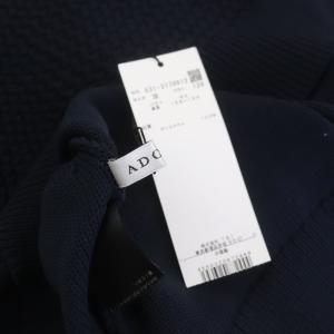 ADORE 23SS フォルムドバスケットニットトップス セーター ケーブル編み 長袖 38 ネイビー