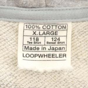 LOOPWHEELER ジップアップスウェットトップス パーカー フード 長袖 XL グレー