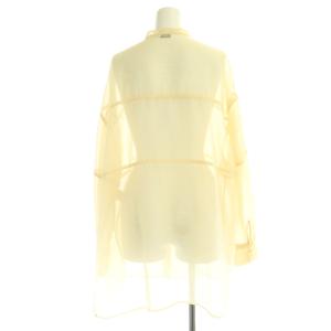 CLANE 20SS SWITCH SHEER SHIRT シアー シャツ ブラウス 長袖 前開き スリット 1 アイボリー 10108-3032
