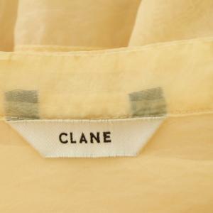 CLANE 20SS SWITCH SHEER SHIRT シアー シャツ ブラウス 長袖 前開き スリット 1 アイボリー 10108-3032