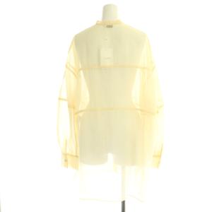 CLANE 20SS SWITCH SHEER SHIRT シアー シャツ ブラウス 長袖 前開き スリット 1 アイボリー 10108-3032
