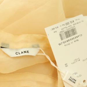 CLANE 20SS SWITCH SHEER SHIRT シアー シャツ ブラウス 長袖 前開き スリット 1 アイボリー 10108-3032