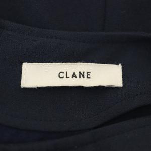 CLANE 22SS ROUND SHOULDER ALL IN ONE オールインワン パンツ ジャンプスーツ 長袖 2 紺 ネイビー