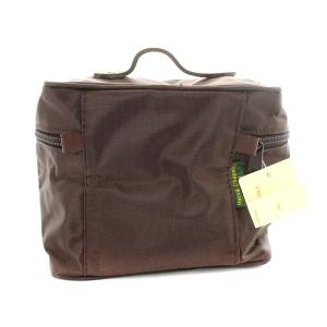 Hervé Chapelier バニティ ポーチ ナイロン 茶 ブラウン