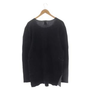 SUNSEA ワッフルニット セーター 長袖 ウール 3 紺 ネイビー