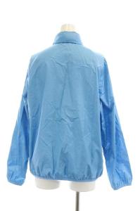 LACOSTE リバーシブルナイロンジャケット ジップアップ フード ロゴ 花柄 42 ライトブルー マルチカラー
