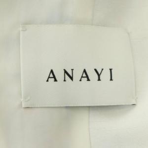 ANAYI ノーカラー ツイードジャケット アウター コットン混 36 白 マルチカラー ホワイト