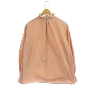 ANAYI 22SS マイクロタフタフリルシャツ ブラウス 長袖 前開き 38 ピンク