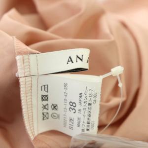 ANAYI 22SS マイクロタフタフリルシャツ ブラウス 長袖 前開き 38 ピンク