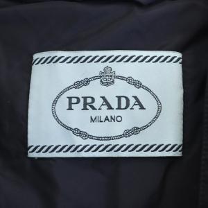 PRADA ナイロンダウンコート フード 36 ネイビー