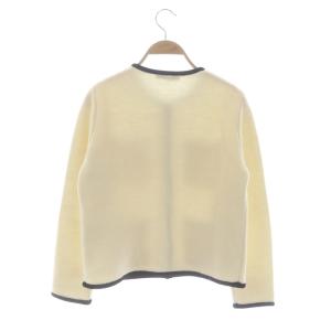 ANAYI 23AW ブークレダブルフェイスポケット カーディガン 長袖 ウール 36 アイボリー ブラック