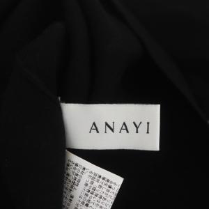 ANAYI 23SS ウールスムースVネック カーディガン 長袖 36 黒 ブラック