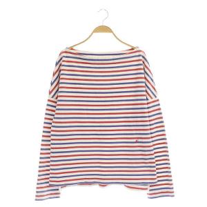 22AW BORDER ボートネックプルオーバー カットソー 長袖 01 白 赤 紺