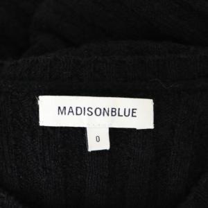 MADISONBLUE RIB CREW NECK CARDIGAN カーディガン ニット 長袖 リネン 黒 ブラック