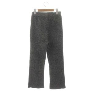 MADISONBLUE HEATHER KNIT FLARE PANTS パンツ ニット フレア 0 黒 白 ブラック ホワイト