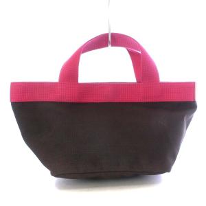 Hervé Chapelier 701C コーデュラ舟型トート S ハンドバッグ モカ×フューシャ