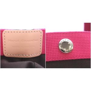 Hervé Chapelier 701C コーデュラ舟型トート S ハンドバッグ モカ×フューシャ