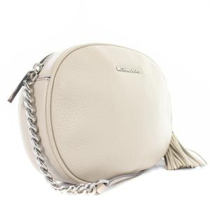 MICHAEL KORS チェーンショルダーバッグ レザー ロゴ べージュ