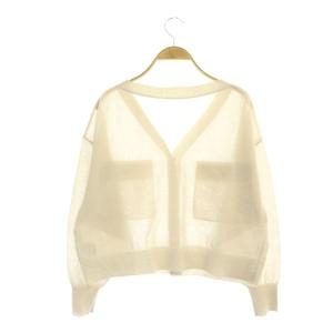 Diagram GRACE CONTINENTAL 22SS シアールースニットカーディガン 長袖 Vネック 36 ベージュ